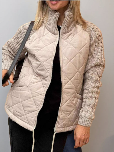 Liber Autumn Women's Zipper Plaid Jackets