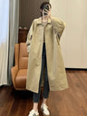 Batwing Sleeves Long Trench Coats