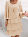 Liber Summer Women's Splicing Midi Dresses
