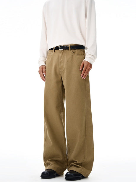 Liber Autumn Men's Pocket decoration Solid Color Pants