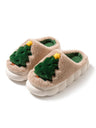 Christmas Tree Colorblock Platform Slippers