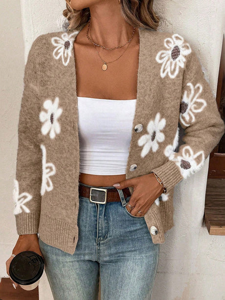 Flower pattern Cardigans
