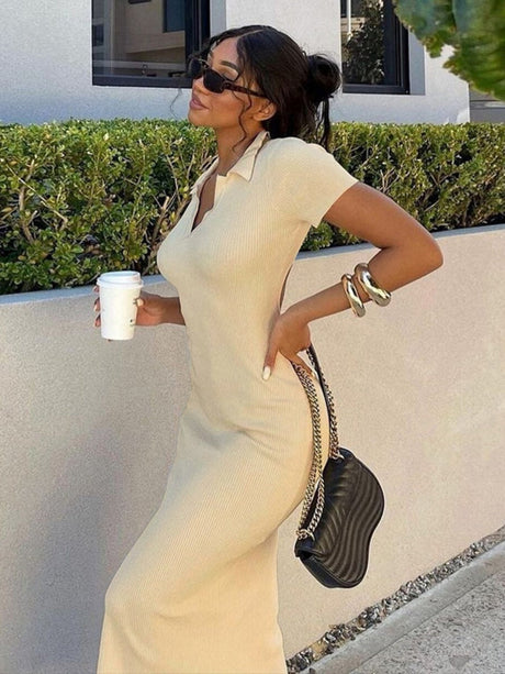 Backless Slit Maxi Dresses