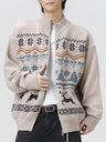 Christmas Jacquard Fair Isle Retro Ethnic Cardigan Sweater