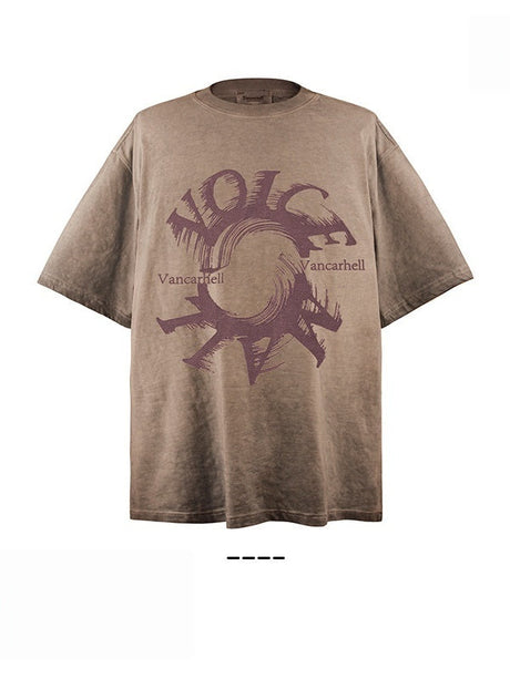 Liber Summer Neutral Printed Letter T-shirts