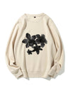 Flower Head Printed Sweatshirt