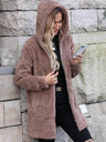 Cardigan Pockets Hooded Jacket