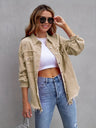 Multicolor Raw Hem Denim Jacket