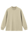 Liber Autumn Neutral wear Ribbed turtleneck Solid Color T-shirts