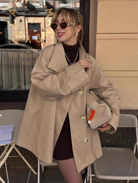 Coat Loose button trench coat