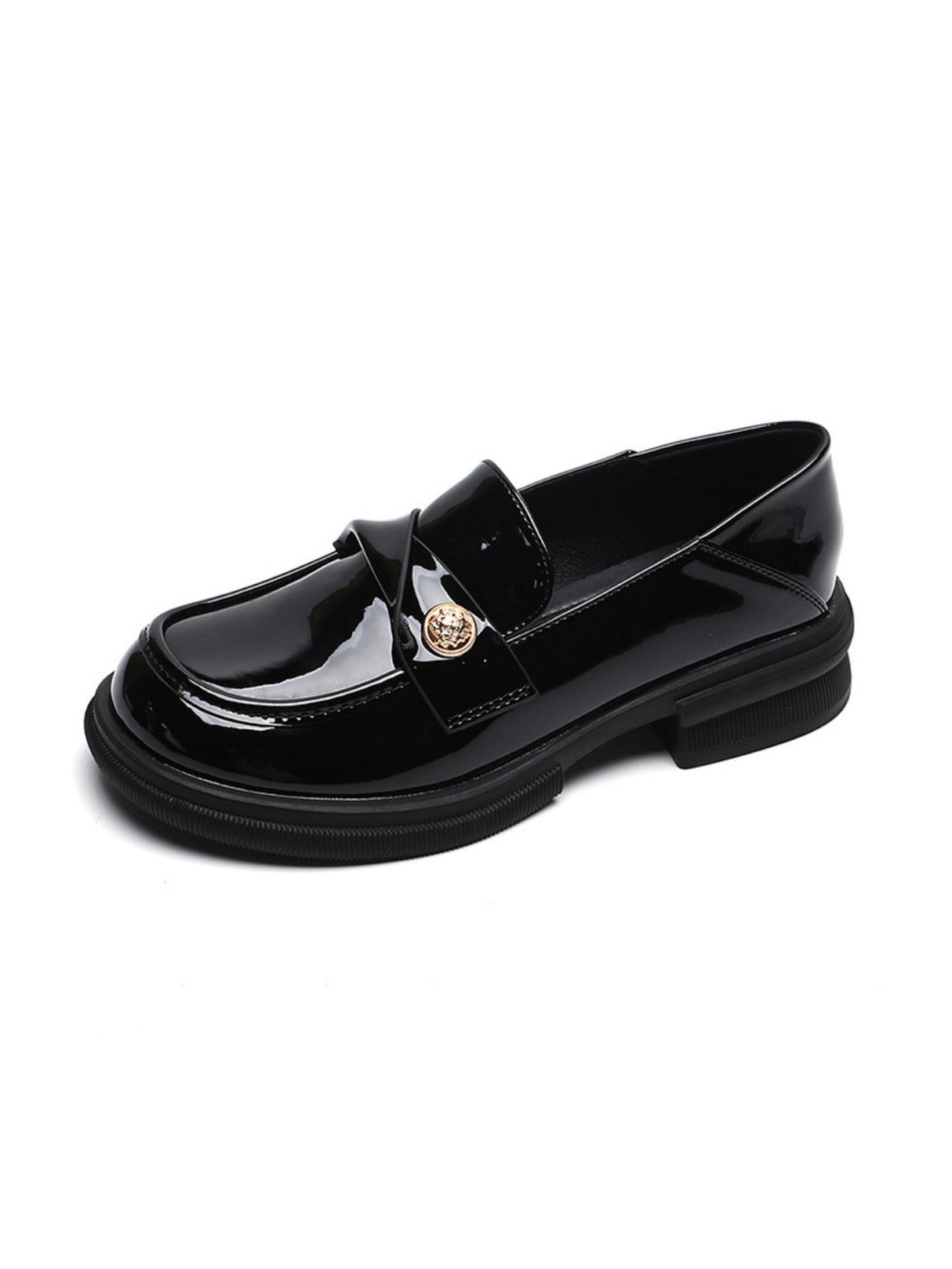 Liber Spring and Autumn Thick-soled Metal Buckle Women's Loafers