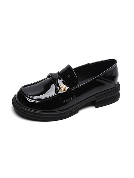 Liber Spring and Autumn Thick-soled Metal Buckle Women's Loafers