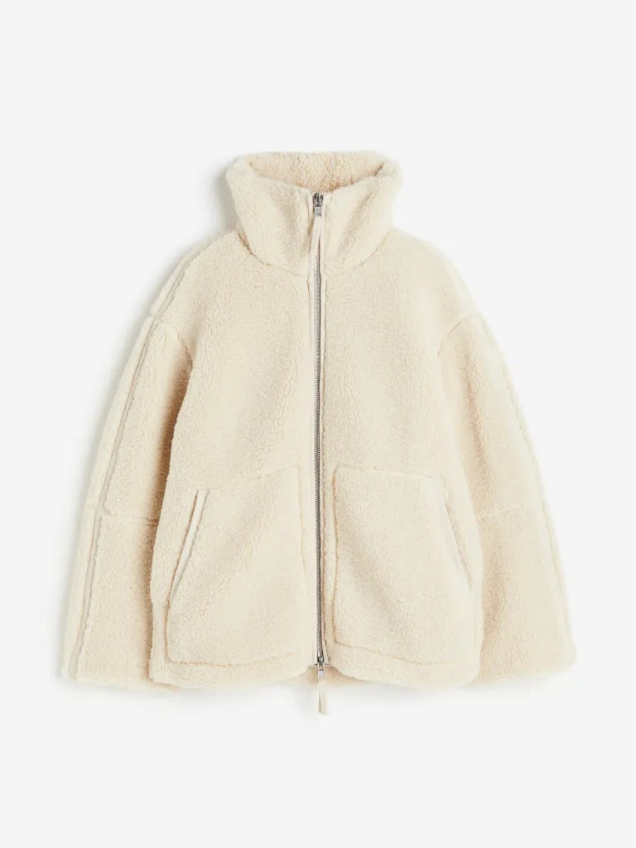 Liber Autumn Women's Zipper Lambswool Winter Coats