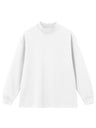 Liber Autumn Neutral wear Ribbed turtleneck Solid Color T-shirts