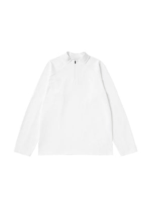 Liber Autumn Neutral wear Zipper decoration Solid Color T-shirts