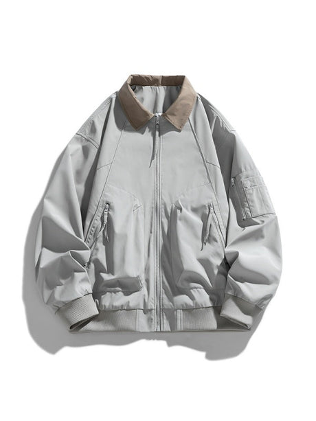 Loose Fashion Leisure Simplicity All-match Contrasting Colors Jackets