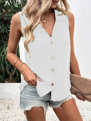 Solid Color 3D Pleated Spaghetti Strap Tank Top