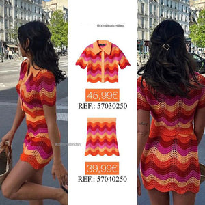 Liber SS Women's Striped Two-Piece Suit