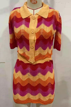 Liber SS Women's Striped Two-Piece Suit