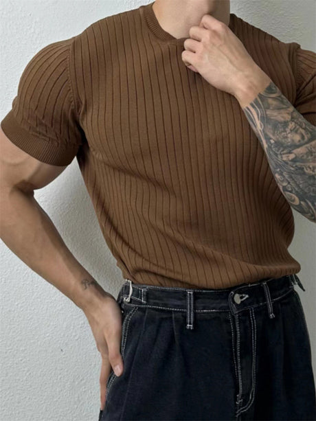 Liber Summer Men's Jacquard T-shirts