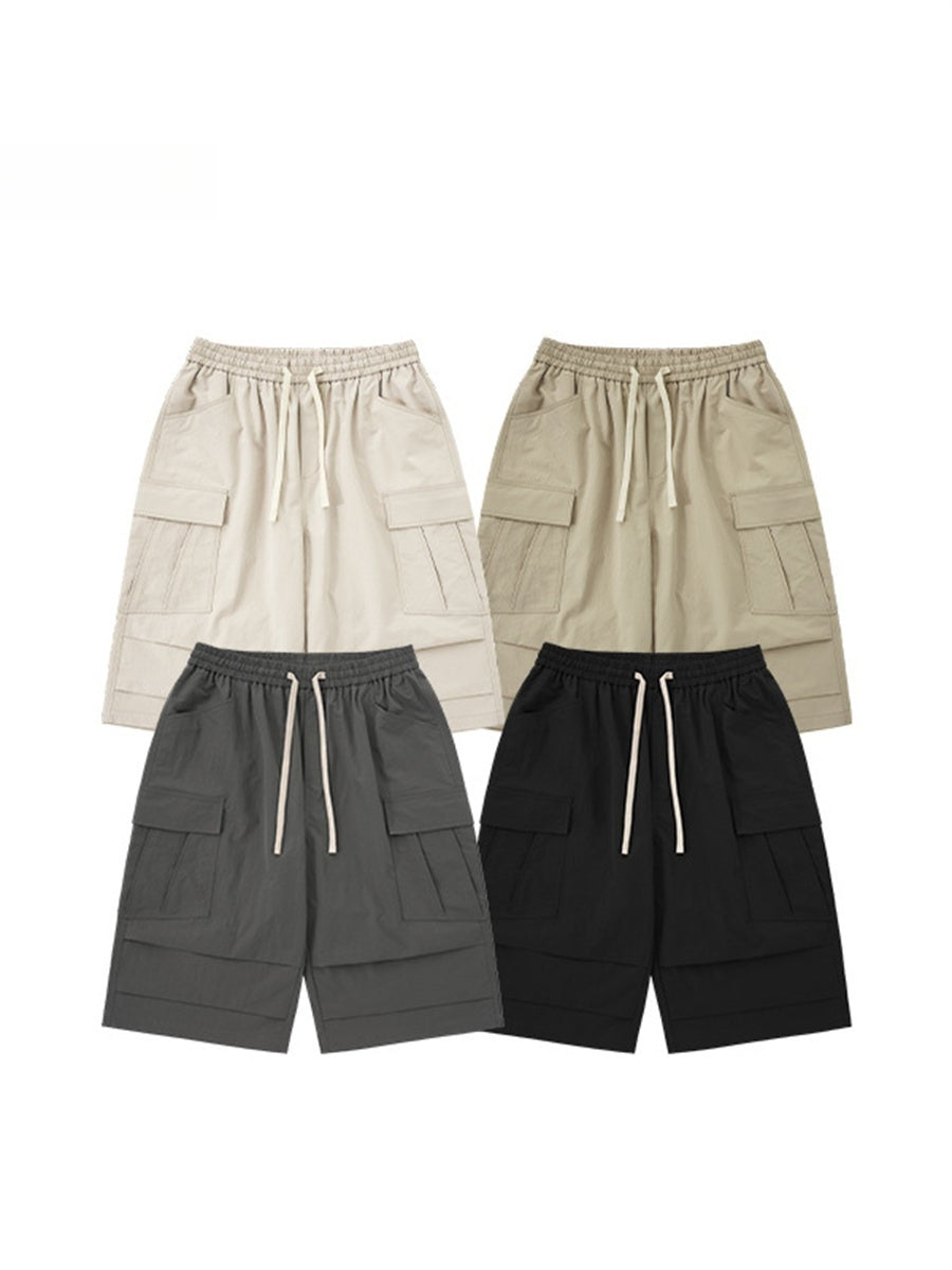 Liber SS Men's Pocket Drawstring Pleated Shorts