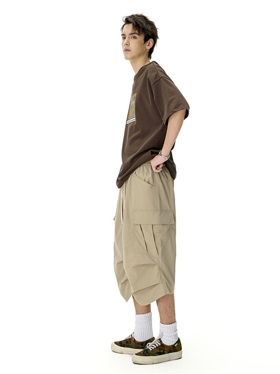 Liber SS Men's Pocket Drawstring Pleated Shorts
