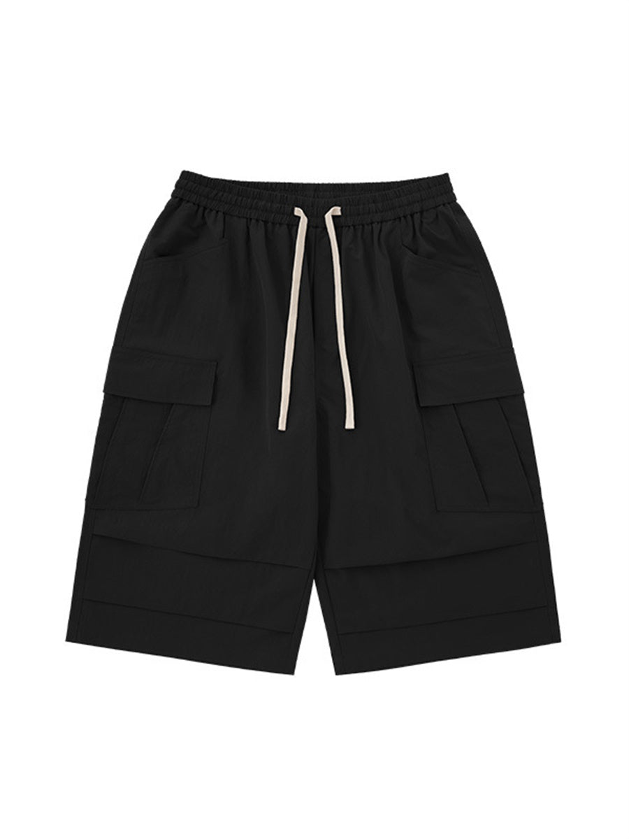 Liber SS Men's Pocket Drawstring Pleated Shorts