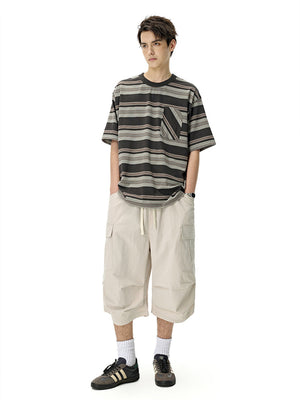 Liber SS Men's Pocket Drawstring Pleated Shorts