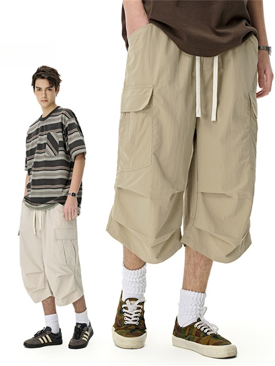 Liber SS Men's Pocket Drawstring Pleated Shorts