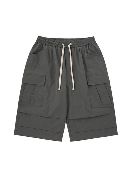 Liber SS Men's Pocket Drawstring Pleated Shorts