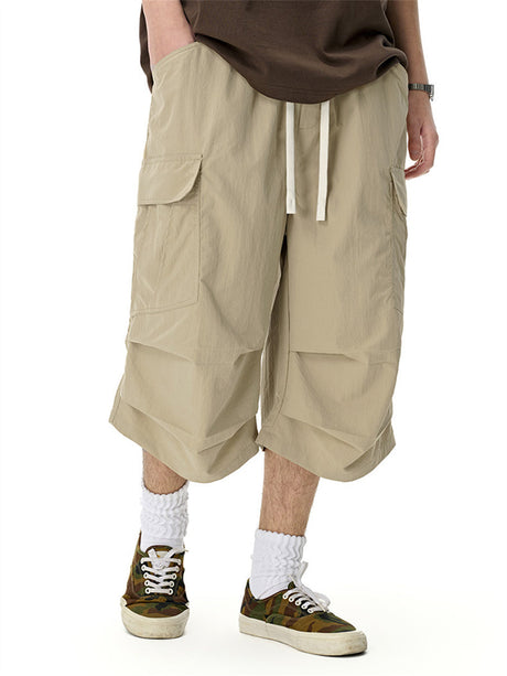 Liber SS Men's Pocket Drawstring Pleated Shorts