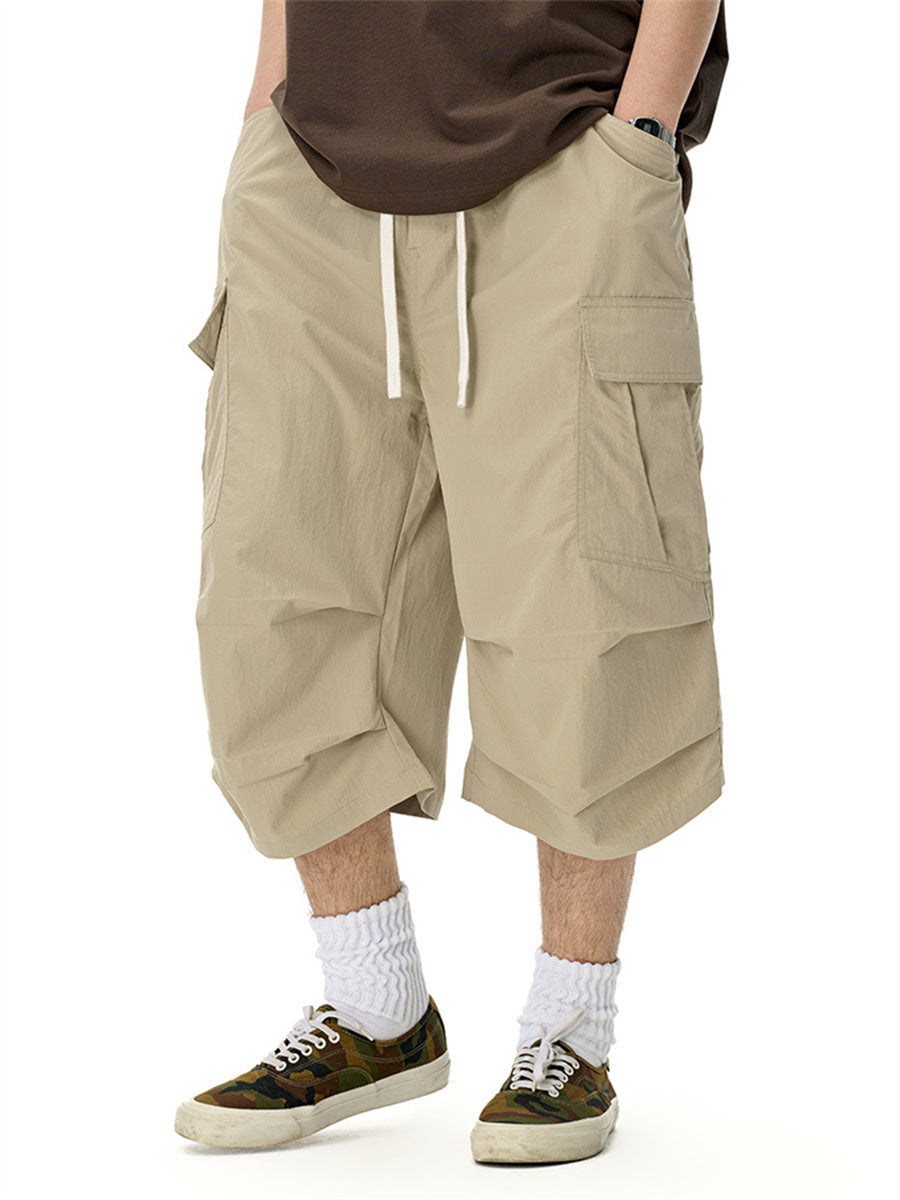 Liber SS Men's Pocket Drawstring Pleated Shorts
