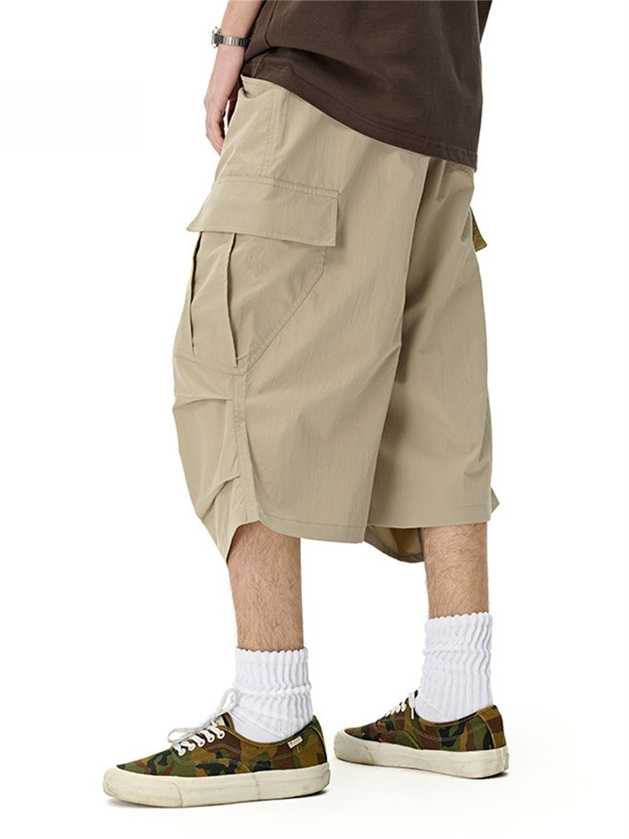 Liber SS Men's Pocket Drawstring Pleated Shorts