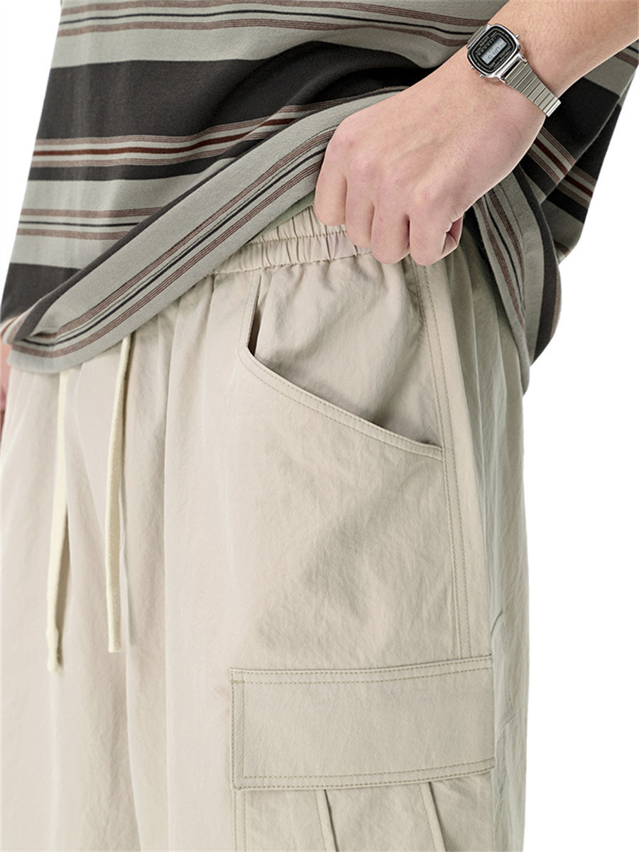 Liber SS Men's Pocket Drawstring Pleated Shorts