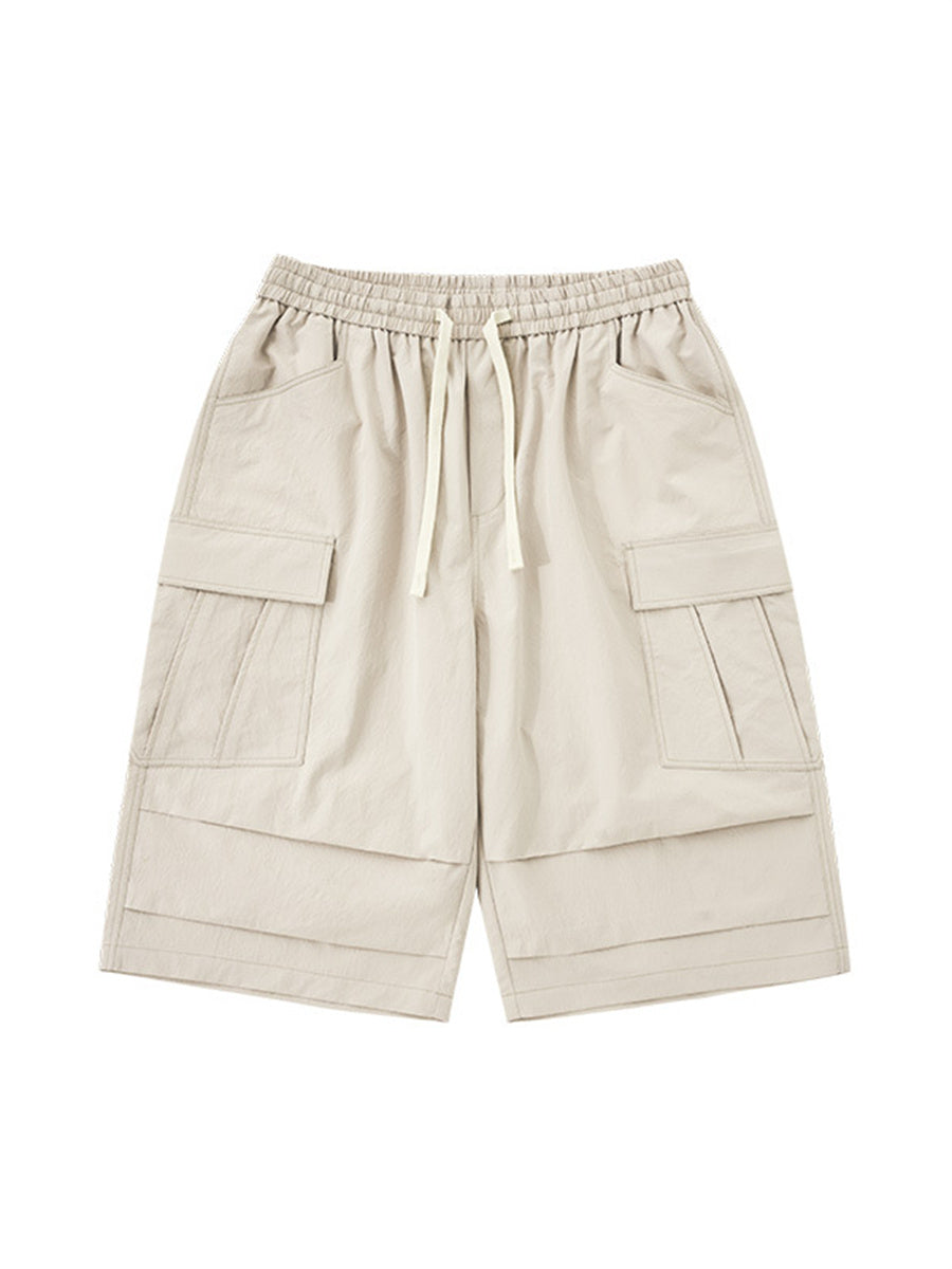 Liber SS Men's Pocket Drawstring Pleated Shorts