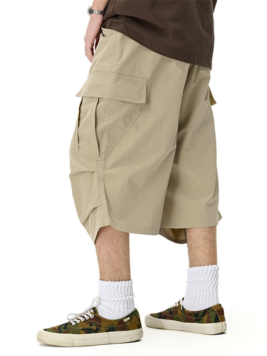 Liber SS Men's Pocket Drawstring Pleated Shorts