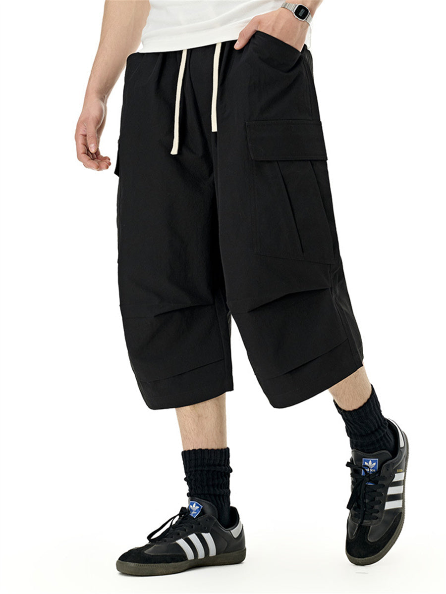 Liber SS Men's Pocket Drawstring Pleated Shorts