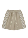 Liber SS Men's Striped Drawstring American Retro Contrast Shorts