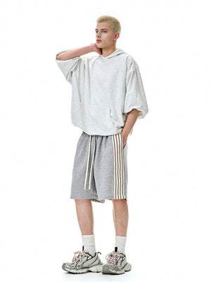 Liber SS Men's Striped Drawstring American Retro Contrast Shorts