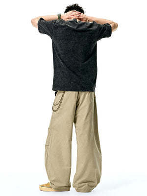 Liber Summer Men's Pocket decoration Cargo Trousers