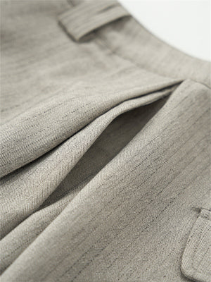Liber Summer Men's Raw Edges Cropped Scimitar Suit Shorts