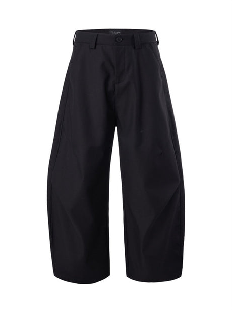 Liber Summer Men's Pleats Solid Color Pants