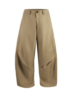 Liber Summer Men's Pleats Solid Color Pants