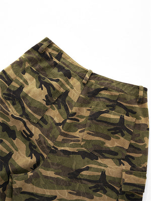 Liber Summer Men's Pocket decoration Camouflage Shorts