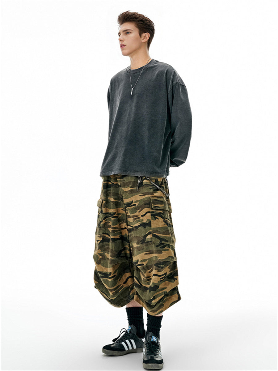 Liber Summer Men's Pocket decoration Camouflage Shorts
