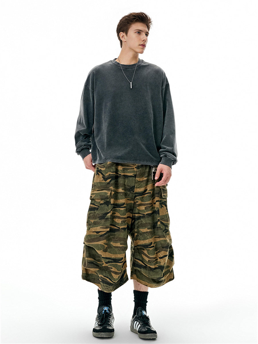 Liber Summer Men's Pocket decoration Camouflage Shorts