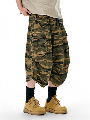 Liber Summer Men's Pocket decoration Camouflage Shorts