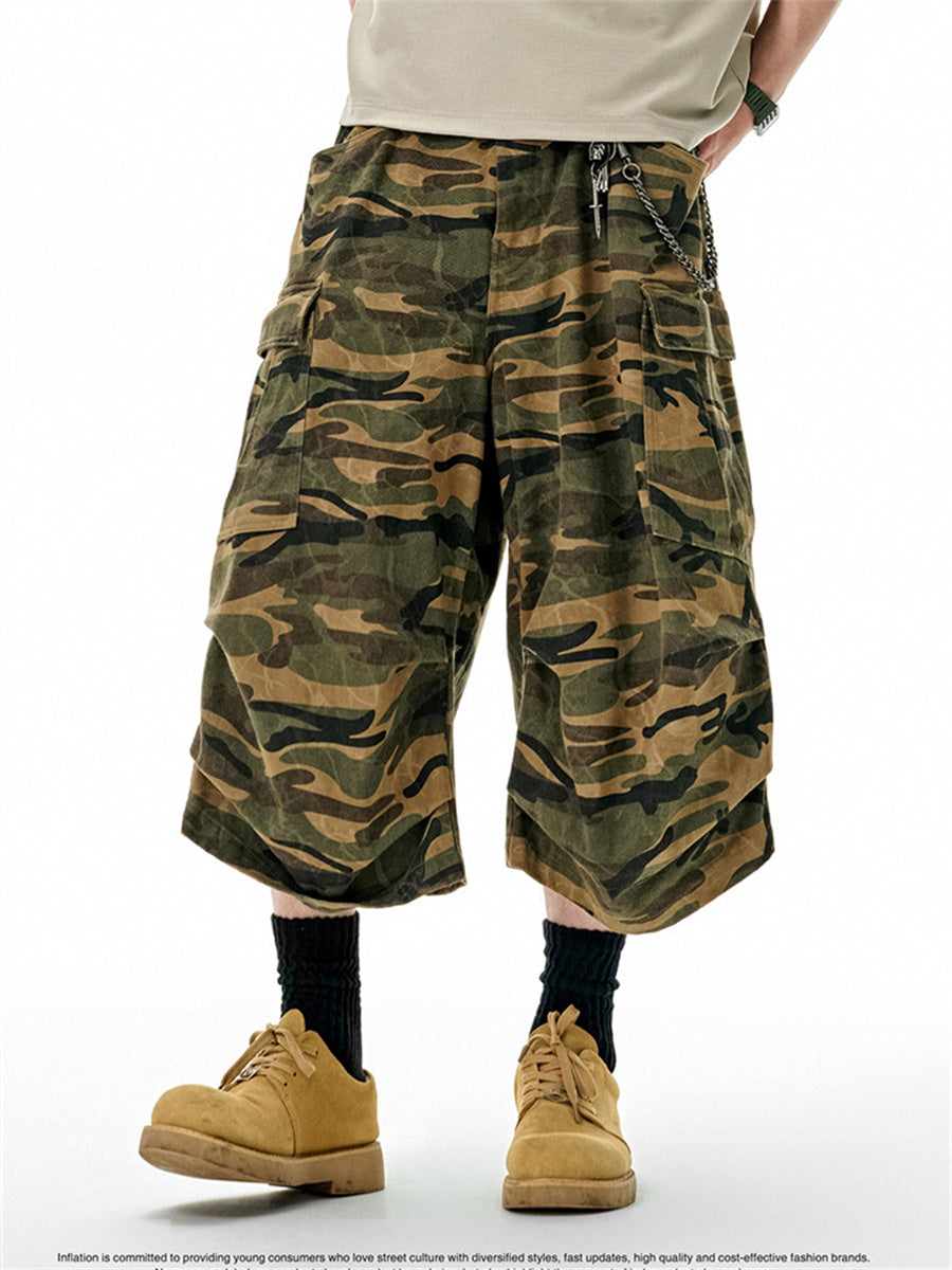Liber Summer Men's Pocket decoration Camouflage Shorts