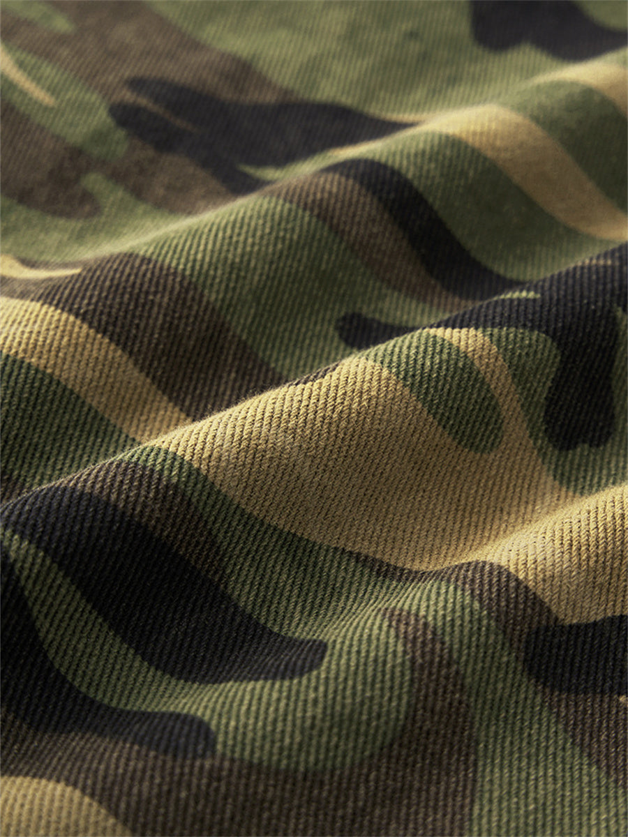 Liber Summer Men's Pocket decoration Camouflage Shorts