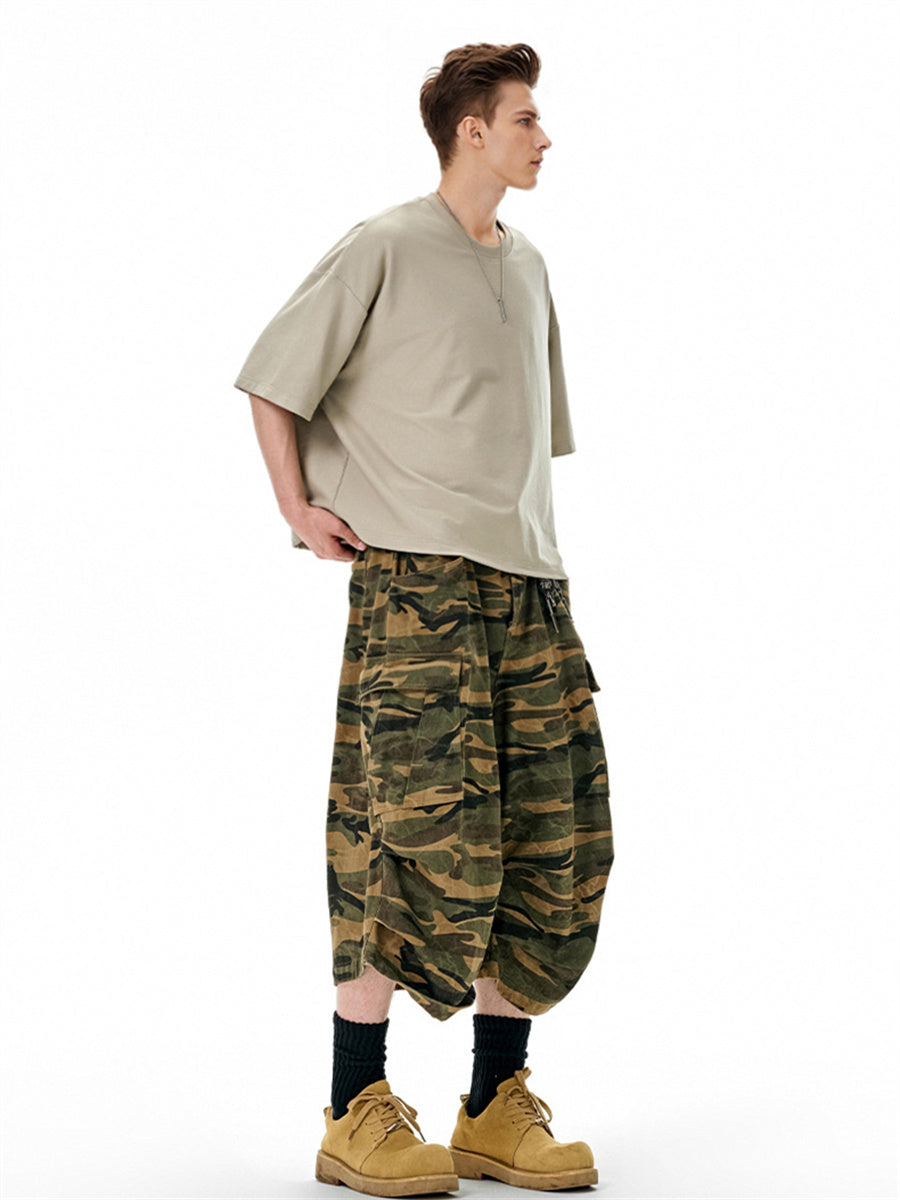 Liber Summer Men's Pocket decoration Camouflage Shorts